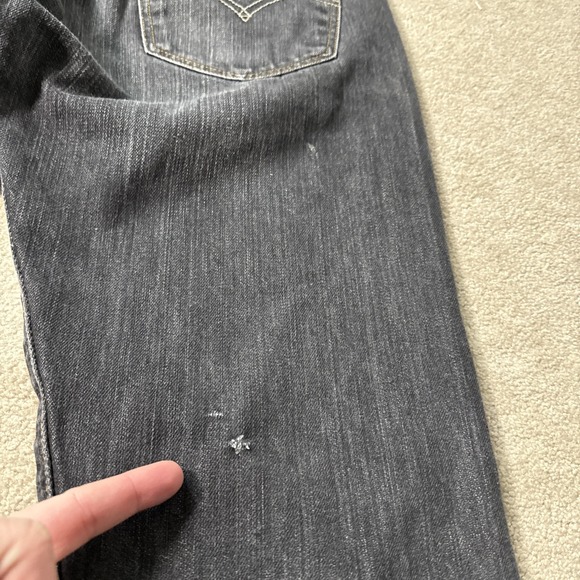 Levis 501 Jeans Men Fits 34x30 Black Button Fly Straight Leg Red Tab Denim Pants - Picture 7 of 10